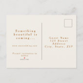 Minimalist Wildflower Pastel Spring Save the Date  Aankondigingskaart (Achterkant)