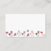 Minimalist Wildflower Recipe Request Card Informatiekaartje (Achterkant)