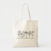 Minimalist Wildflower Tote Bag  (Voorkant)