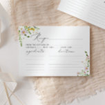 Minimalist wildflowers bridal shower recipe card kaart<br><div class="desc">Minimalist wildflowers bridal shower recipe card
Matching items available.</div>