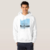 Minimalist Winter Mountain Adventure Hoodie - Snow (Voorkant volledig)