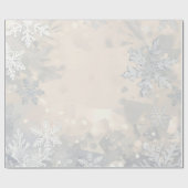 Minimalist Winter Snowflakes Design | Cozy Modern Cadeaupapier (Vlak)