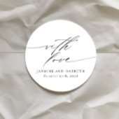 Minimalist With Love Wedding Sticker and Label