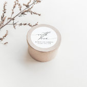 Minimalist With Love Wedding Sticker and Label