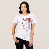 Minimalist Woman’s Face Line Art T-Shirt (Voorkant volledig)