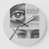 Minimalist Wood Wall Clock – 10" Grote Klok (Voorkant)