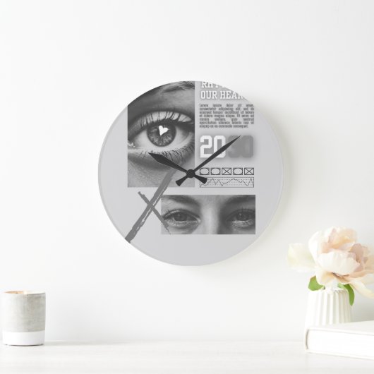 Minimalist Wood Wall Clock – 10" Grote Klok (Huis)