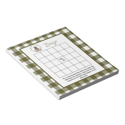 Minimalist Woodland BIngo game Notitieblok (Schuin)