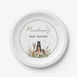 Minimalist Woodland Paper Plates Papieren Bordje