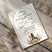 Minimalist Woodland Theme Baby Shower Invitation Kaart