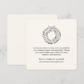 Minimalist Wreath Doodle Business Christmas Feestdagenkaart (Voorkant / Achterkant)