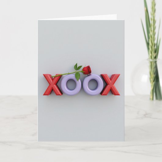 Minimalist Xoxo Love Card Kaart (Voorkant)
