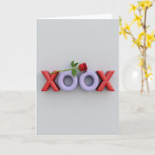 Minimalist Xoxo Love Card Kaart (Gele Bloem)