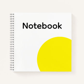 Minimalist Yellow Circle Notebook Notitieboek