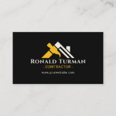 Minimalist Yellow Hammer House Luxe Contractor Visitekaartje (Voorkant)