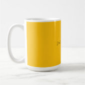 Minimalist Yellow Orange Plain Elegant Modern Name Koffiemok (Links)