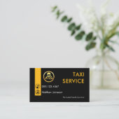 Minimalist Yellow Taxi Driving Tab Visitekaartje (Staand voorkant)