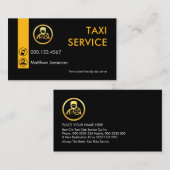 Minimalist Yellow Taxi Driving Tab Visitekaartje (Voorkant / Achterkant)