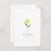 Minimalist Yellow Tulip Kaart (Voorkant / Achterkant)