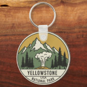 Minimalist Yellowstone National Park Keychain - Cu (Voorkant)