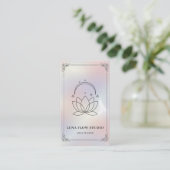 Minimalist Yoga Studio with QR Code | Holographic Visitekaartje (Staand voorkant)