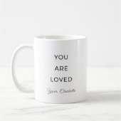 Minimalist You Are Loved Affirmation Mug Koffiemok (Links)