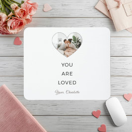 Minimalist You Are Loved Photo Mouse Pad Muismat