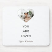 Minimalist You Are Loved Photo Mouse Pad Muismat (Voorkant)