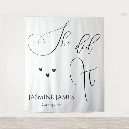 Minimalist Ze deed het op de achtergrond van het g Wandkleed (Voorkant)