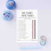 Minimalist zei dat ze Vrijgezellenfeest spel zei Flyer (Enkel)