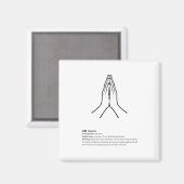 Minimalist Zen Buddhist Mudras magnet (Voorkant / Achterkant)