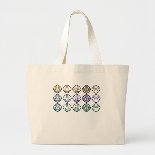 Minimalist Zen Buddhist Mudras Tote Bag (Voorkant)