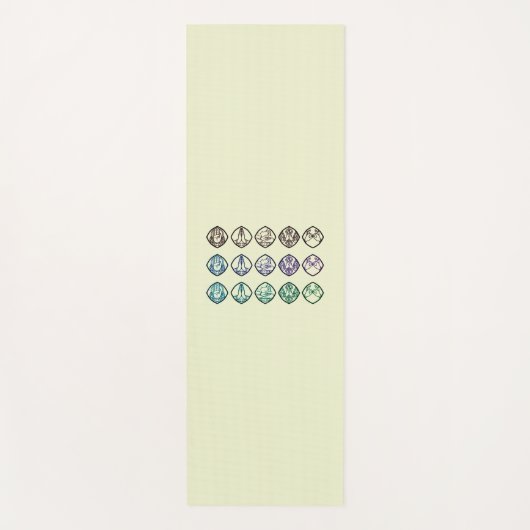 Minimalist Zen Buddhist Mudras Yoga mat (Voorkant)