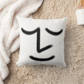 Minimalist Zen Face Throw Pillow Kussen (Deken)