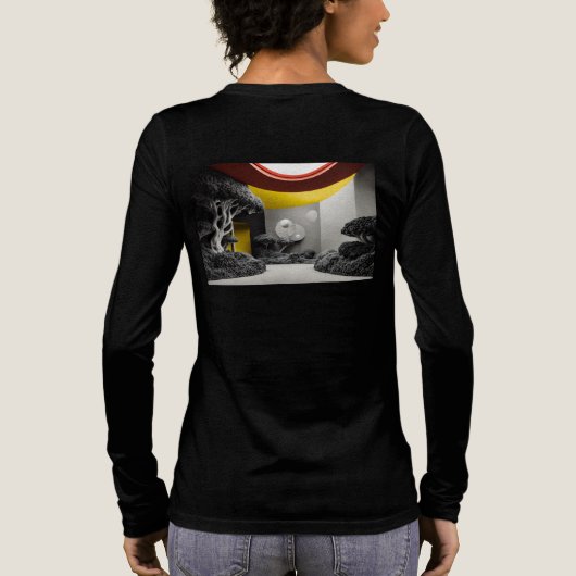 Minimalist Zen Garden T-Shirt – Mindfulness & Sere (Achterkant)