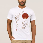 Minimalist Zen Japanese Sun and Plum Branch Design T-shirt (Voorkant)