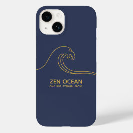 Minimalist Zen Wave | Abstract Ocean Line Case-Mate iPhone 14 Hoesje