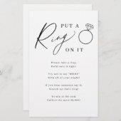 Minimalist zet een ring op het vrijgezellenfeest (Voorkant / Achterkant)