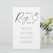 Minimalist zet een ring op het vrijgezellenfeest (Staand voorkant)