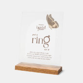 Minimalist zet een ring op zijn Vrijgezellenfeest  Acryl Bord (Hoek)