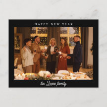 Minimalist Zwart Gelukkig Nieuwjaar Foto