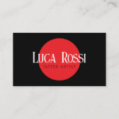 Minimalist Zwart, Rood Rose Tattoo Artist Shop Visitekaartje (Achterkant)