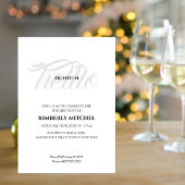 Minimalist zwart wit 18e verjaardag uitnodiging