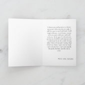 Minimalist zwart wit zijn bruiloft gelofte fotokaa kaart (Binnen)