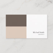 minimalista bloques geométricos marrón elegante visitekaartje (Voorkant)