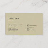 minimalista bloques geométricos verde elegante visitekaartje (Achterkant)