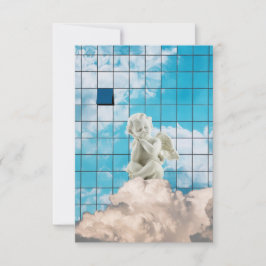 Minimalista Branco Místico Anjo Céu Visão Urbana Kaart