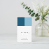minimalista moderna elegante azul arquitecto visitekaartje (Staand voorkant)