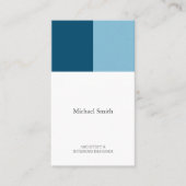 minimalista moderna elegante azul arquitecto visitekaartje (Voorkant)
