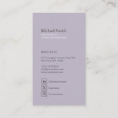 minimalista moderna elegante geometrica arquitecto visitekaartje (Achterkant)